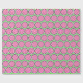 Modern Roze en Paarse cirkels Patroon Sage Groen Cadeaupapier (Vlak)