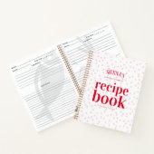 Modern Roze en Rode Vlek Vrijgezellenfeest Recepte Notitieboek (Binnen)