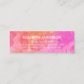 Modern Roze en Sinaasappel Afstuderen Student Afst Contactkaartje (Achterkant)