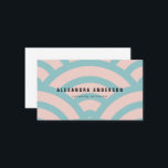 Modern roze en Turquoise Wave Pattern-Visitekaartj Visitekaartje<br><div class="desc">Dit eenvoudige en moderne visitekaartje biedt golfpatronen in turkooisblauw en wazig roze. Verander de achtergrondkleur en personaliseer voor uw behoeften. Ideaal voor zweminstructeurs,  surfers,  oceaanfotografen,  strandwinkels,  evenementenplanologen,  boutiques,  grafisch ontwerpers,  schrijvers,  interieurontwerpers en alle zakelijke professionals. In mijn winkel kun je passende producten vinden.</div>