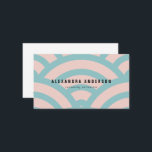 Modern roze en Turquoise Wave Pattern-Visitekaartj Visitekaartje<br><div class="desc">Dit eenvoudige en moderne visitekaartje biedt golfpatronen in turkooisblauw en wazig roze. Verander de achtergrondkleur en personaliseer voor uw behoeften. Ideaal voor zweminstructeurs,  surfers,  oceaanfotografen,  strandwinkels,  evenementenplanologen,  boutiques,  grafisch ontwerpers,  schrijvers,  interieurontwerpers en alle zakelijke professionals. In mijn winkel kun je passende producten vinden.</div>