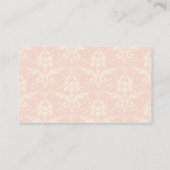 Modern Roze en White Damask Visitekaartje (Achterkant)