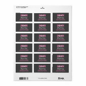 Modern roze en wit Afstuderen Adres Etiket (Full Sheet)