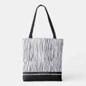 Modern roze en zwart gepersonaliseerd tote bag (Achterkant)