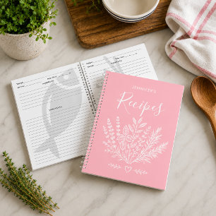 Modern Roze Familiekookboek Notitieboek