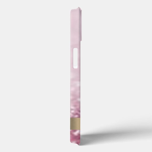 Modern roze flamingo flower glitter Bokeh Case-Mate iPhone Case (Achterkant / Rechts)