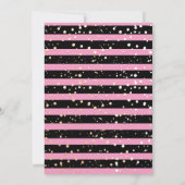  Modern Roze Flamingo Palm Baby shower Kaart (Achterkant)