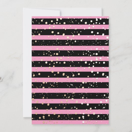  Modern Roze Flamingo Palm Baby shower Kaart (Achterkant)