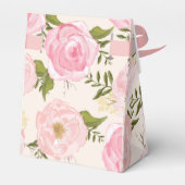 Modern  Roze Floral - Aangepast huwelijk Bedankdoosjes (Achterkant)