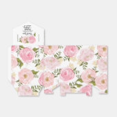 Modern Roze Floral - Aangepast huwelijk Bedankdoosjes (Uitgevouwen)