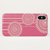 Modern roze Floral Pattern Case-Mate iPhone Case (Achterkant (horizontaal))