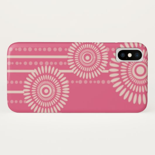 Modern roze Floral Pattern Case-Mate iPhone Case (Achterkant (horizontaal))
