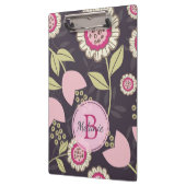 Modern roze Floral Tulip Patroon op maat Klembord (Links)