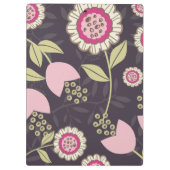 Modern roze Floral Tulip Patroon op maat Klembord (Achterkant)