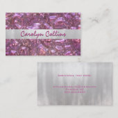 Modern Roze Folie Look Visitekaartje (Voorkant / Achterkant)