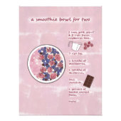 Modern Roze Fruit Smoothie Recept Food Art Poster (Voorkant)