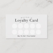 Modern Roze Gardeer Loyalty Visitekaartje (Achterkant)
