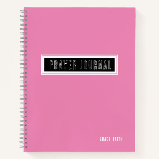 Modern Roze Gebedsjournaal Notitieboek (Voorkant)