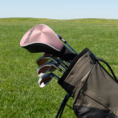 Modern Roze Geborsteld Metaal Kijk Grijs Tekst Naa Golfheadcover (Insitu)