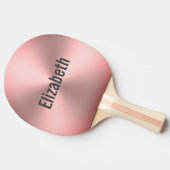 Modern Roze, geborsteld metaal Kijk met naam Tafeltennisbatje (Zijkant)