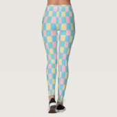 Modern roze geel blauw groen Sjabloon Elegant Leggings (Achterkant)