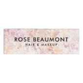 Modern Roze Geel Waterverf Naam Tag (Voorkant)
