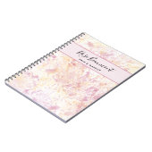 Modern Roze Geel Waterverf Script Notitieboek (Linkerzijde)