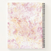 Modern Roze Geel Waterverf Script Notitieboek (Achterkant)