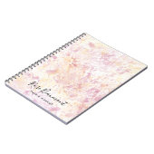 Modern Roze Geel Waterverf Script Notitieboek (Linkerzijde)