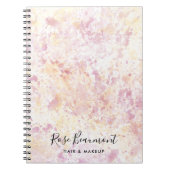 Modern Roze Geel Waterverf Script Notitieboek (Voorkant)