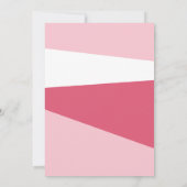 Modern Roze Geometrisch Meisje Couple's Baby showe Kaart (Achterkant)