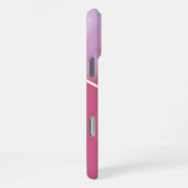 Modern roze geometrisch monogram iPhone hoesje (Rechterkant)