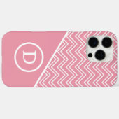 Modern Roze Geometrische Chevron Monogram Case-Mate iPhone Case (Achterkant (horizontaal))