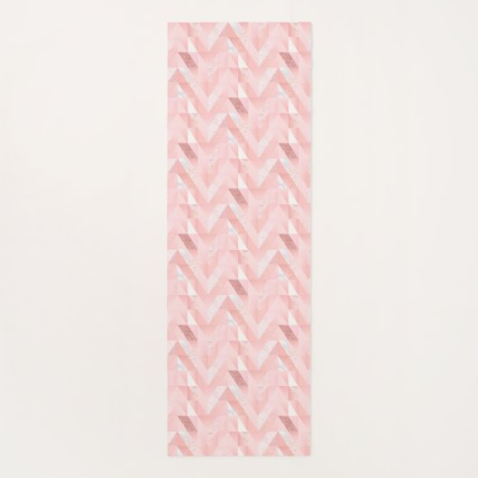 Modern roze gepersonaliseerd yogamat (Achterkant)