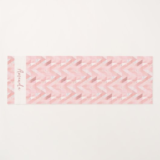 Modern roze gepersonaliseerd yogamat (Voorkant (horizontaal))