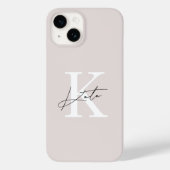 Modern roze gepersonaliseerde monogram naam Case-Mate iPhone case (Achterkant)