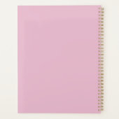 Modern roze gepersonaliseerde monogram naam - planner (Achterkant)