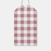 Modern roze geplakt vrolijk kerstfeest cadeaulabel (Achterkant)