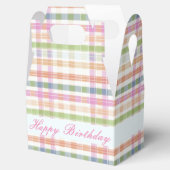 Modern roze geplateerd patroon bedankdoosjes (Geopend)