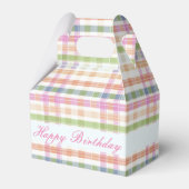 Modern roze geplateerd patroon bedankdoosjes (Voorkant Zijde)