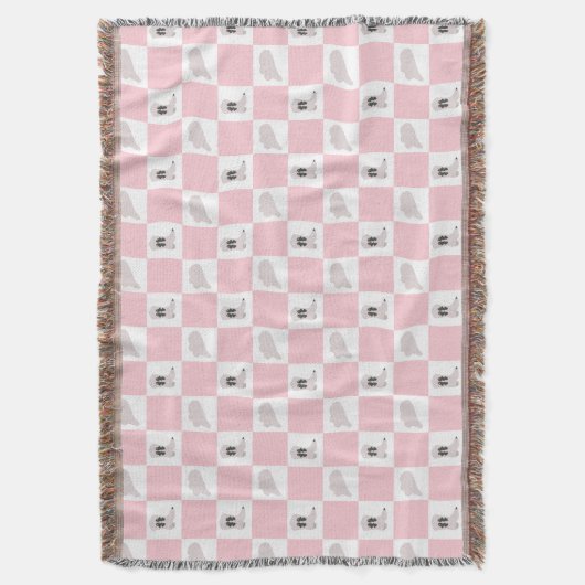 Modern Roze geruit Cowgirl Rodeo Patroon Deken (Voorkant Verticaal)