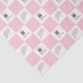 Modern Roze geruit Cowgirl Rodeo Patroon Tissuepapier (Detail)