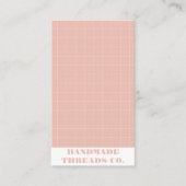 Modern roze geruit patroon QR-code Visitekaartje (Voorkant)