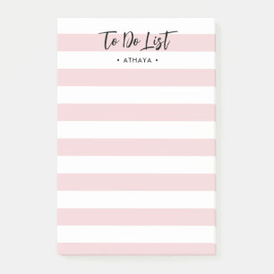 Modern roze gestreept, om te doen lijst post-it no post-it® notes