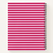 Modern Roze Gestreepte Notitieboek (Achterkant)