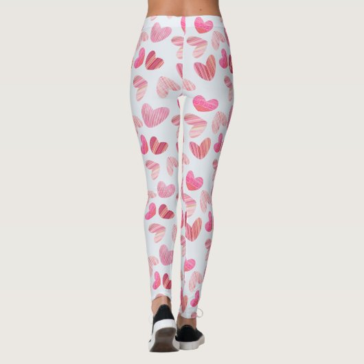 Modern roze gevoel over het patroon leggings (Achterkant)