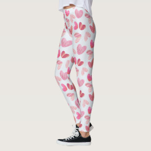 Modern roze gevoel over het patroon leggings