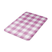 Modern Roze Gingham Plaid Patroon Badmat (Gekanteld)