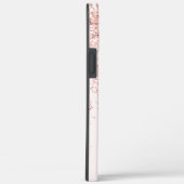 Modern roze girly glitter initiaal monogram Case-Mate iPhone case (Achterkant / Rechts)