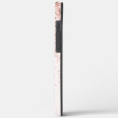 Modern roze girly glitter initiaal monogram Case-Mate iPhone case (Achterkant / Links)